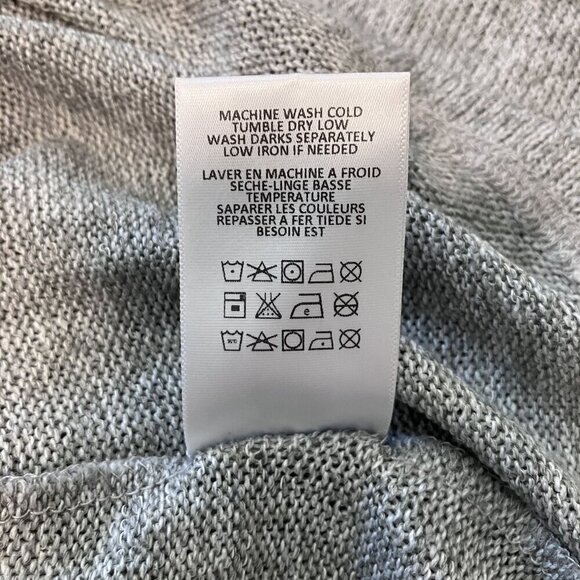 Eri + Ali Silver Gray Naples Off-the-Shoulder Fold-over Sweater Size XS - Picture 5 of 5